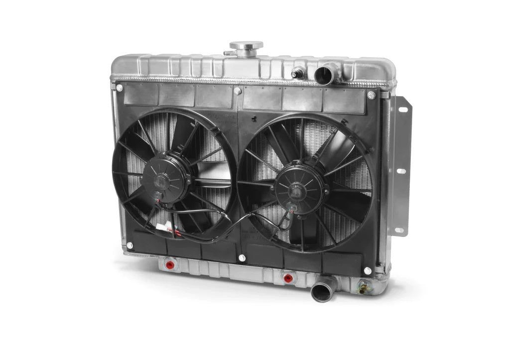 DeWitts LSX Conversion Aluminum Radiator & Fan Kit - 28 in W x 20.5 in H x 3 in D - Auto Trans - GM B-Body 1959-64 32-6139014A