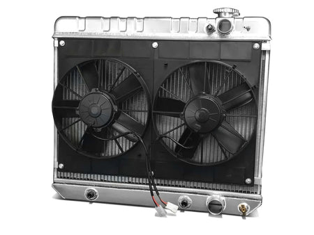 DeWitts LSX Conversion Aluminum Radiator & Fan Kit - 25.5 in W x 22.75 in H x 6.75 in D - Auto Trans - GM Fullsize Truck 1963-66 32-6139017A
