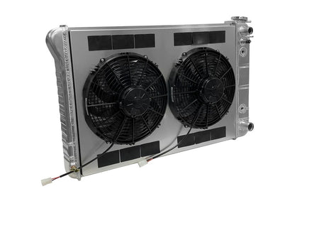 DeWitts LSX Conversion Aluminum Radiator & Fan Kit - 32 in W x 21.5 in H x 6.75 in D - Auto Trans - GM Fullsize Truck 1973-86