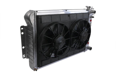 DeWitts LSX Conversion Aluminum Radiator & Fan Kit - 27.5 in W x 18.5 in H x 6.75 in D - Auto Trans - GM F-Body 1967-69