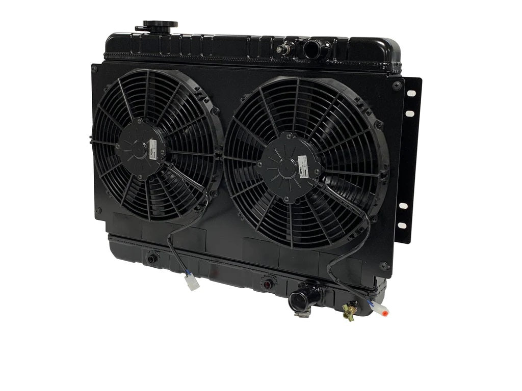 DeWitts LSX Conversion Aluminum Radiator & Fan Kit - 33 in W x 18.5 in H x 3.25 in D - Auto Trans - GM A-Body 1968-72 32-6239003A