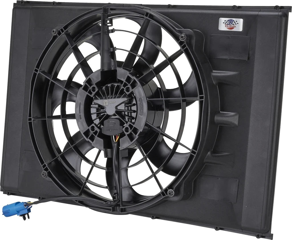 DeWitts 16 in Electric Fan - Puller - 2430 CFM - Curved Blade - 27.5 in x 18.64 in - 4.015 in Thick