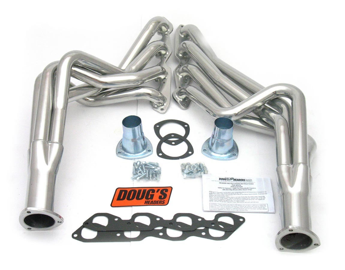 Doug's Headers Full Length Headers 1-3/4" Primary 3.500" Diameter Collector Steel - Ceramic