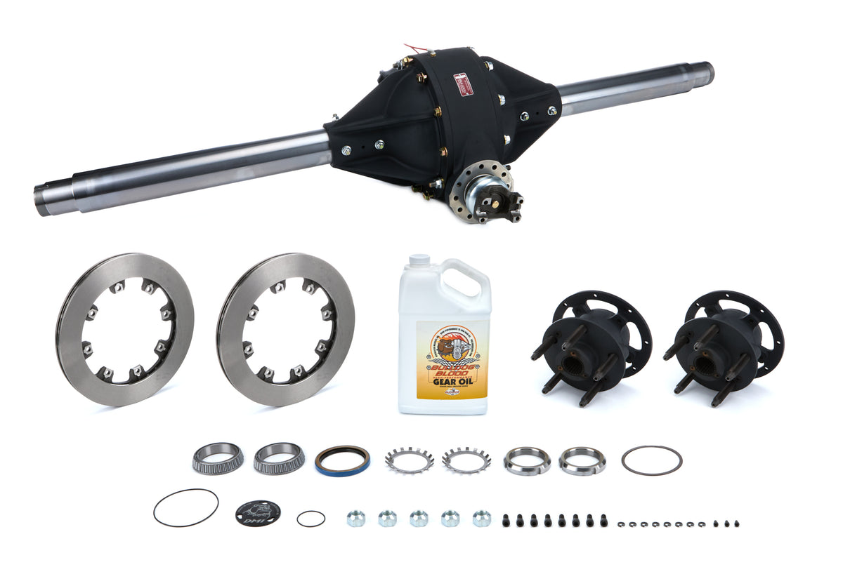 DMI Saturday Night Special Quick Change Rear Axle Assembly - 2 in Offset Center - 10 in Ring Gear - 4.86 Ratio Standard - Hubs / Rotors - 60 in Wide - Magnesium Center