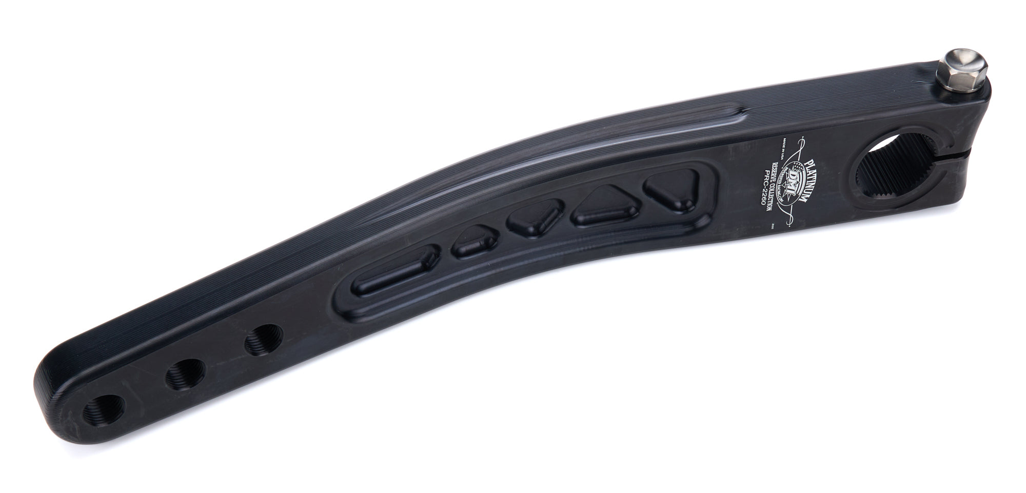 DMI Platinum Reserve Collection Sprint Car Pitman Arm - 12-5/8 in Long - Angled - Black