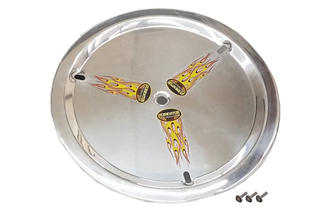 Dominator Aluminum Bolt-On Mud Cover - Polished - 15 in Wheels