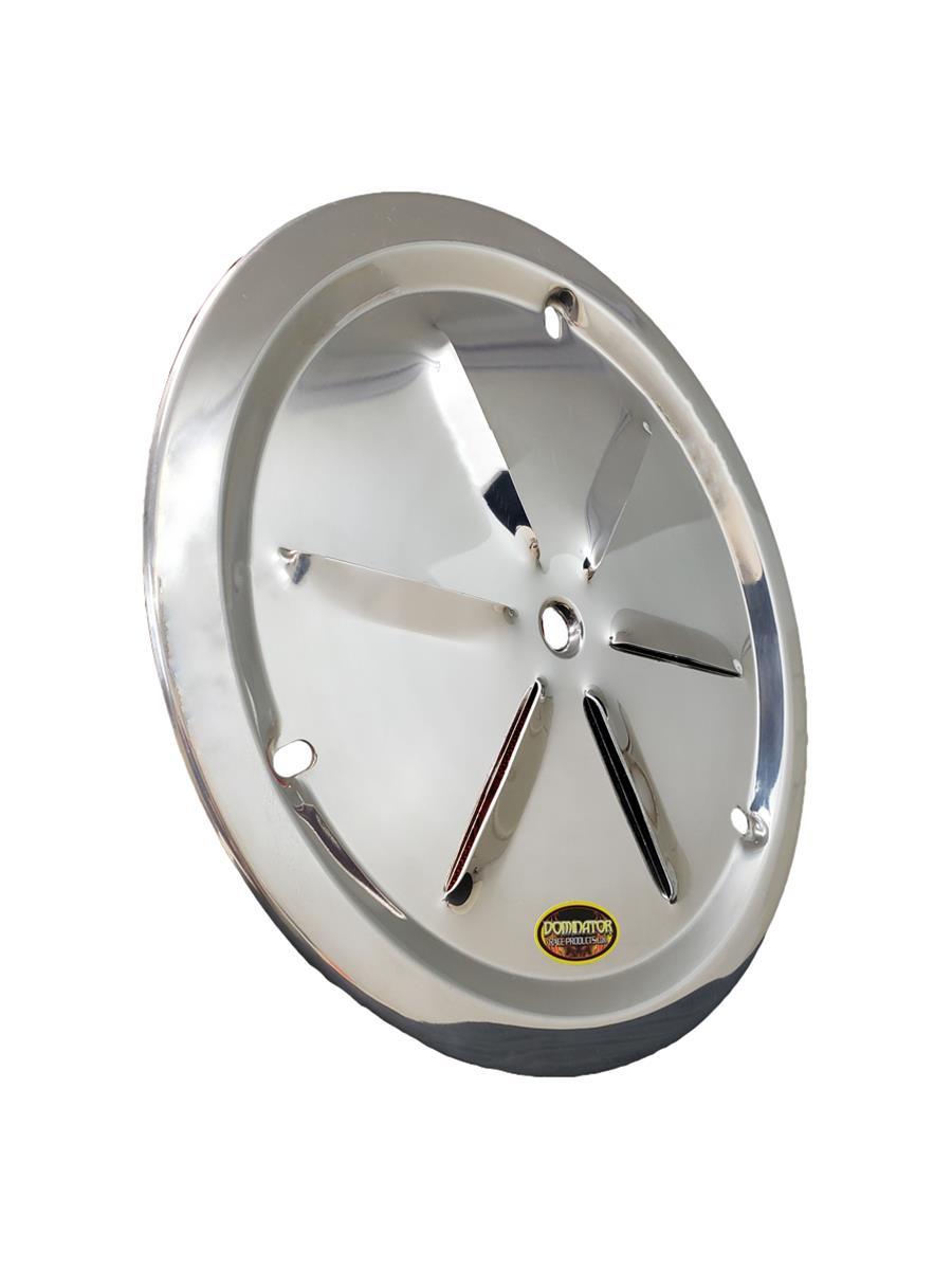 Dominator Aluminum Bolt-On Louvered Mud Cover - Polished - 15 in Wheels