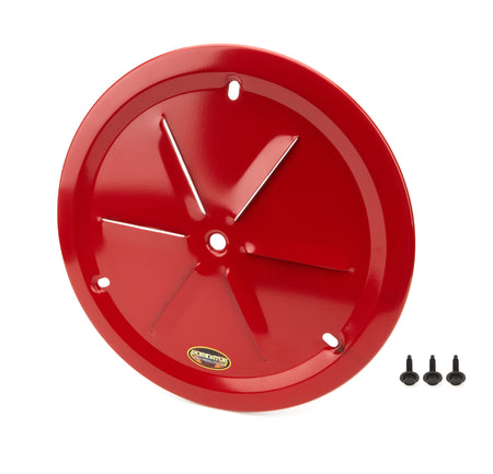 Dominator Aluminum Bolt-On Louvered Mud Cover - Red - 15 in Wheels