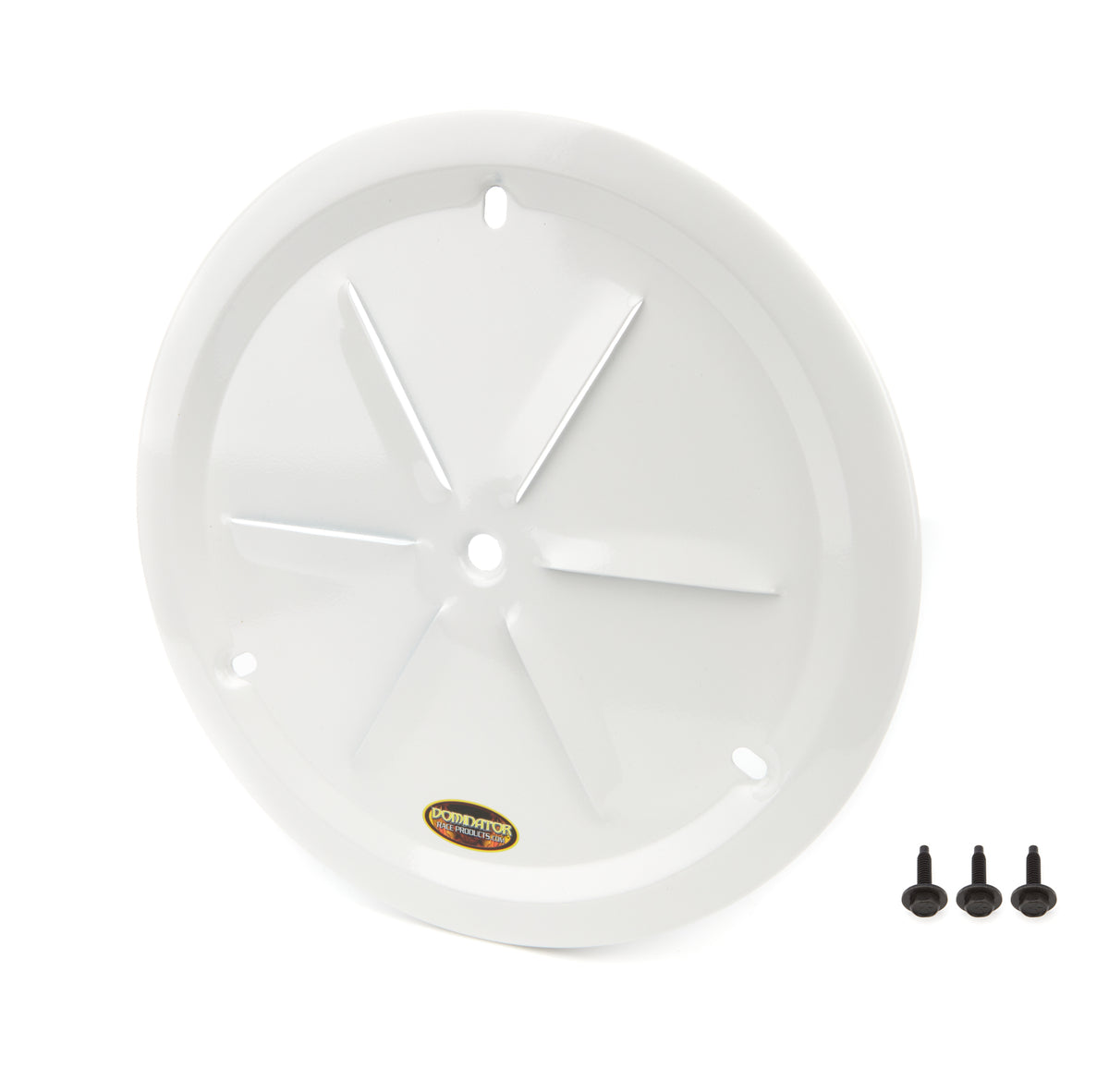 Dominator Aluminum Bolt-On Louvered Mud Cover - White - 15 in Wheels