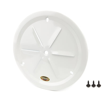 Dominator Aluminum Bolt-On Louvered Mud Cover - White - 15 in Wheels