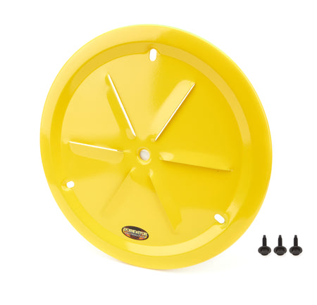 Dominator Aluminum Bolt-On Louvered Mud Cover - Yellow - 15 in Wheels