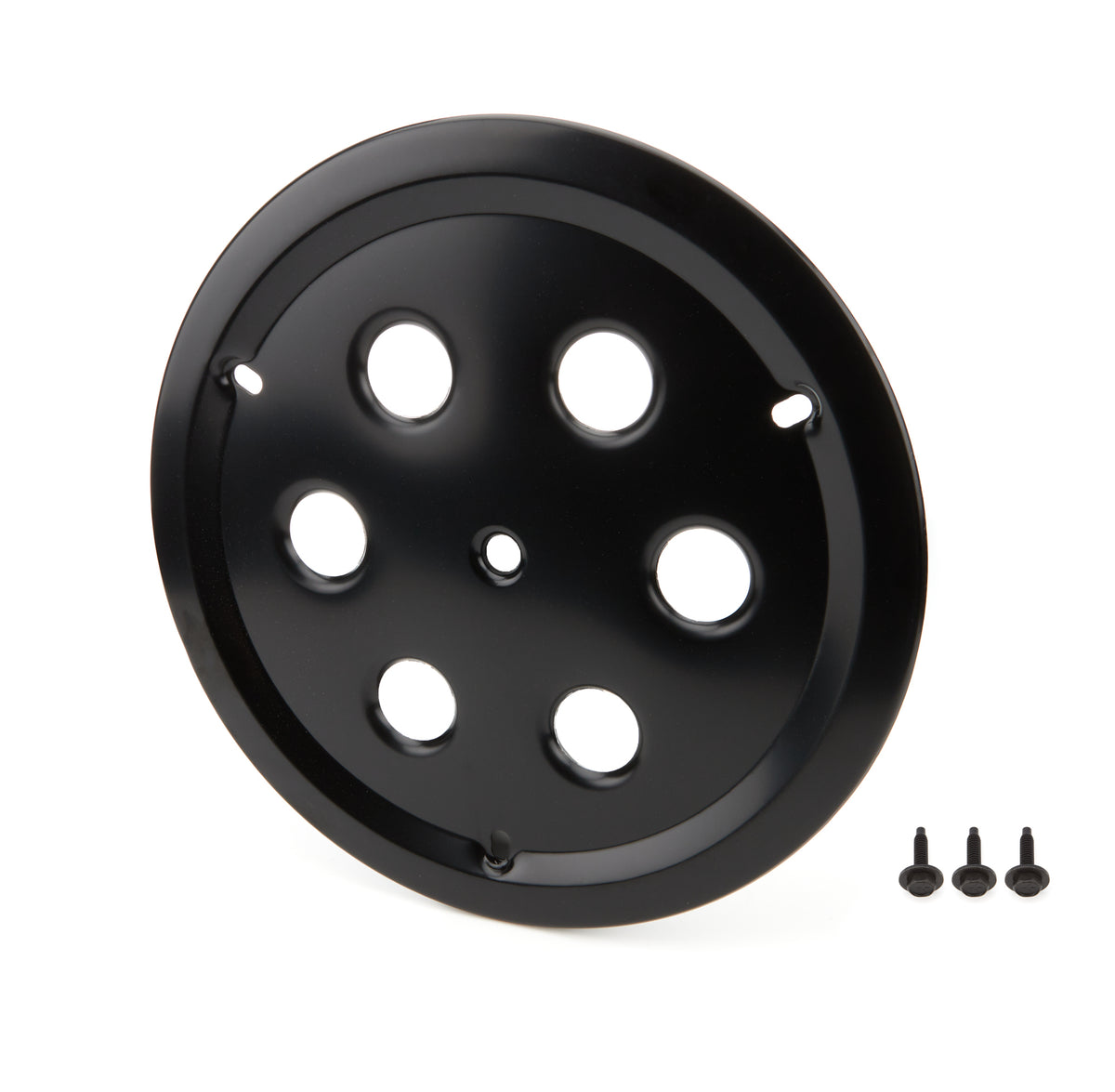 Dominator Aluminum Bolt-On Vented Center Hole Mud Cover - Black - 15 in Wheels