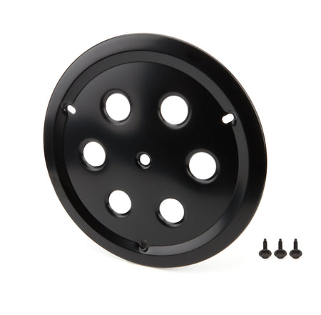 Dominator Aluminum Bolt-On Vented Center Hole Mud Cover - Black - 15 in Wheels