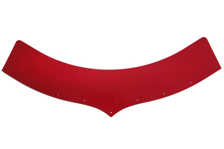 Dominator Hood Scoop Extension - 5.5 in Tall - Red - Predator Hood Scoops