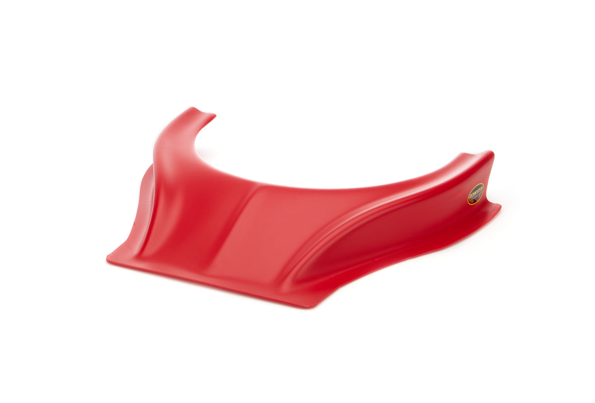 Dominator Stalker Dirt Hood Scoop - 2.5 in Height - Curved Front - Red