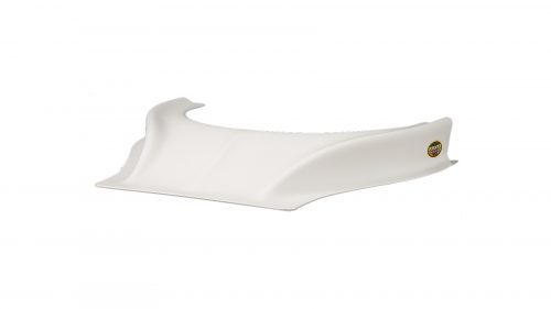 Dominator Stalker Dirt Hood Scoop - 2.5 in Height - Curved Front - White