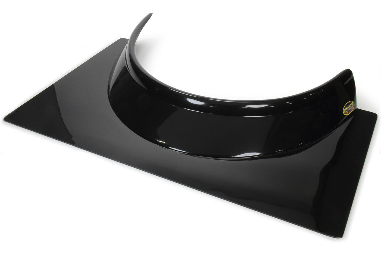 Dominator Dirt Late Model Rock Guard Cockpit Deflector - 3 in Height - 19.75 in Long x 28.25 in Wide - Gloss Black