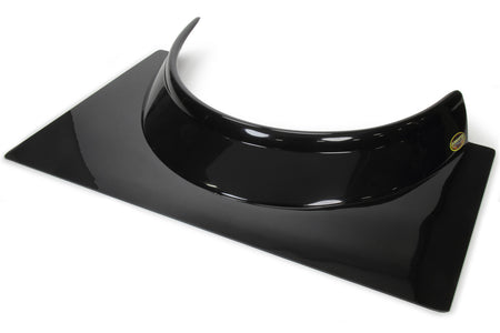 Dominator Dirt Late Model Rock Guard Cockpit Deflector - 3 in Height - 19.75 in Long x 28.25 in Wide - Gloss Black