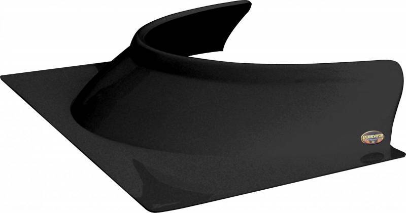 Dominator Dirt Late Model Rock Guard Cockpit Deflector - 4.5 in Height - 19.75 in Long x 28.25 in Wide - Gloss Black