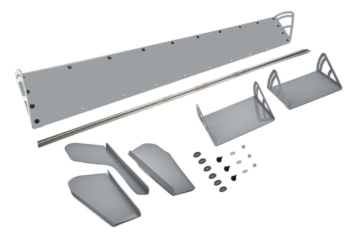 Dominator Dirt Late Model Spoiler - Adjustable - 72 x 8 in - Gray
