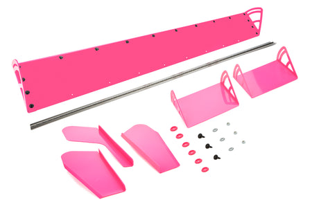 Dominator Dirt Late Model Spoiler - Adjustable - 72 x 8 in - Pink