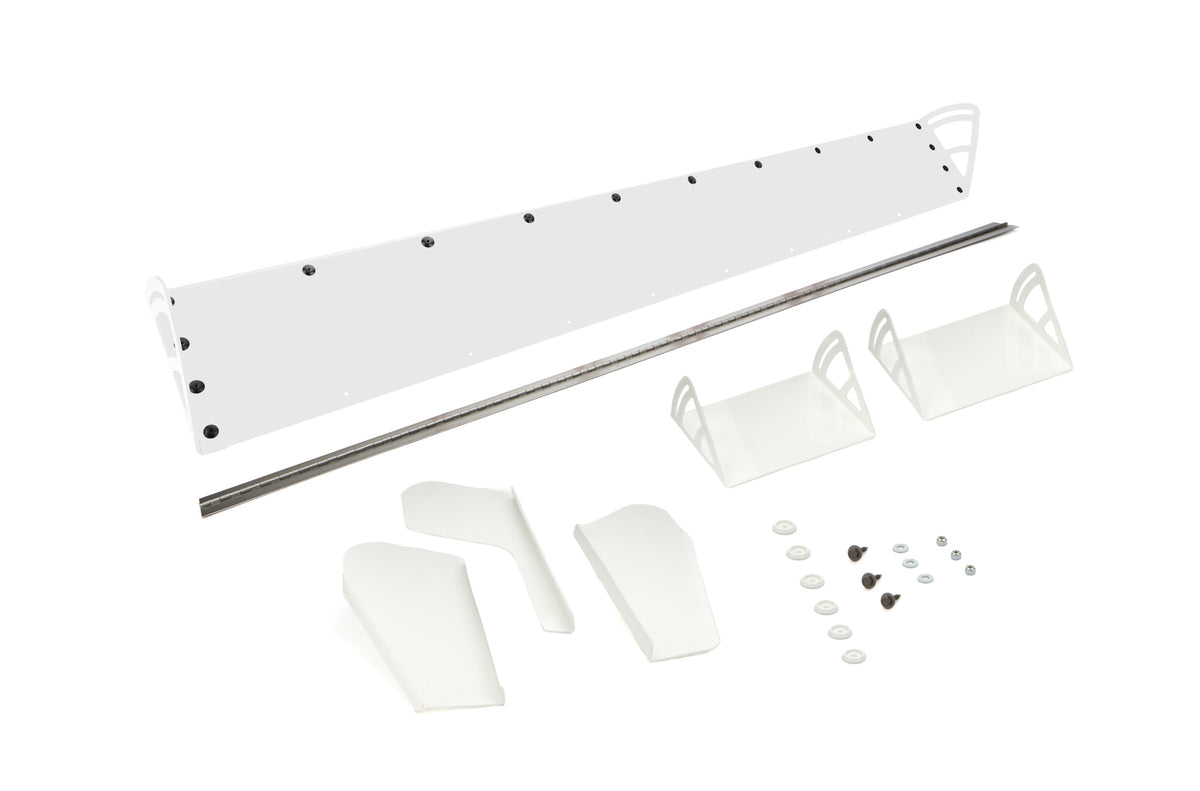 Dominator Dirt Late Model Spoiler - Adjustable - 72 x 8 in - White
