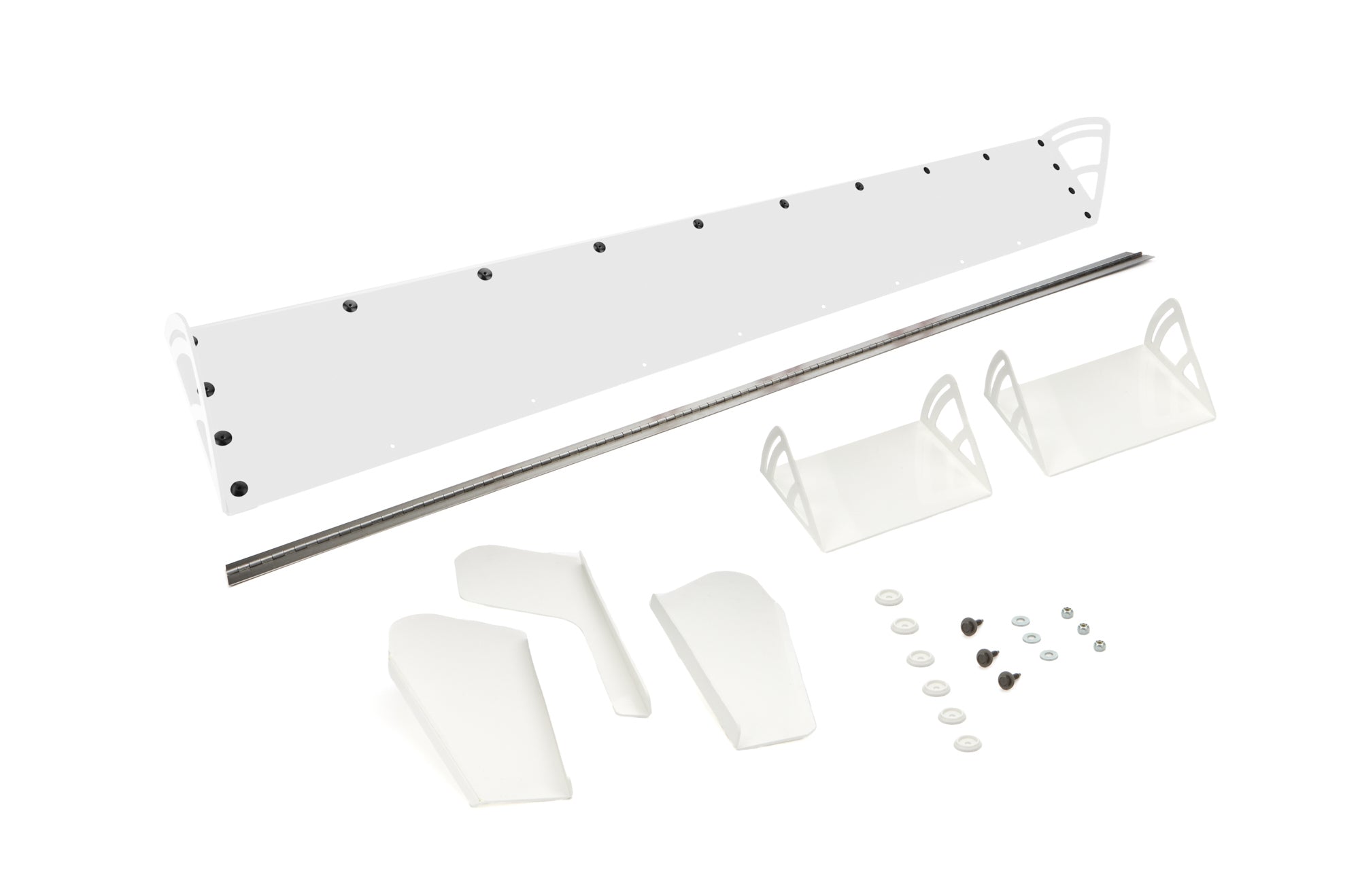 Dominator Dirt Late Model Spoiler - Adjustable - 72 x 8 in - White