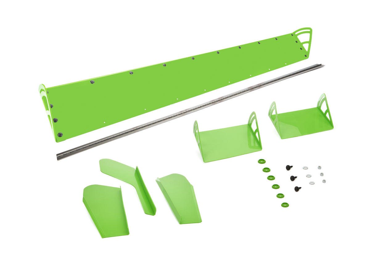 Dominator Dirt Late Model Spoiler - Adjustable - 72 x 8 in - Xtreme Green