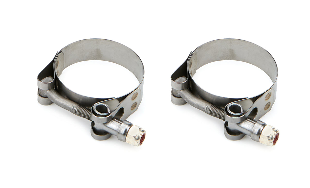 Drag Race Solutions Stainless Collector Tether Clamp - 0.75 in Wide - 1.88 to 2.19 in Range (Pair) 2000