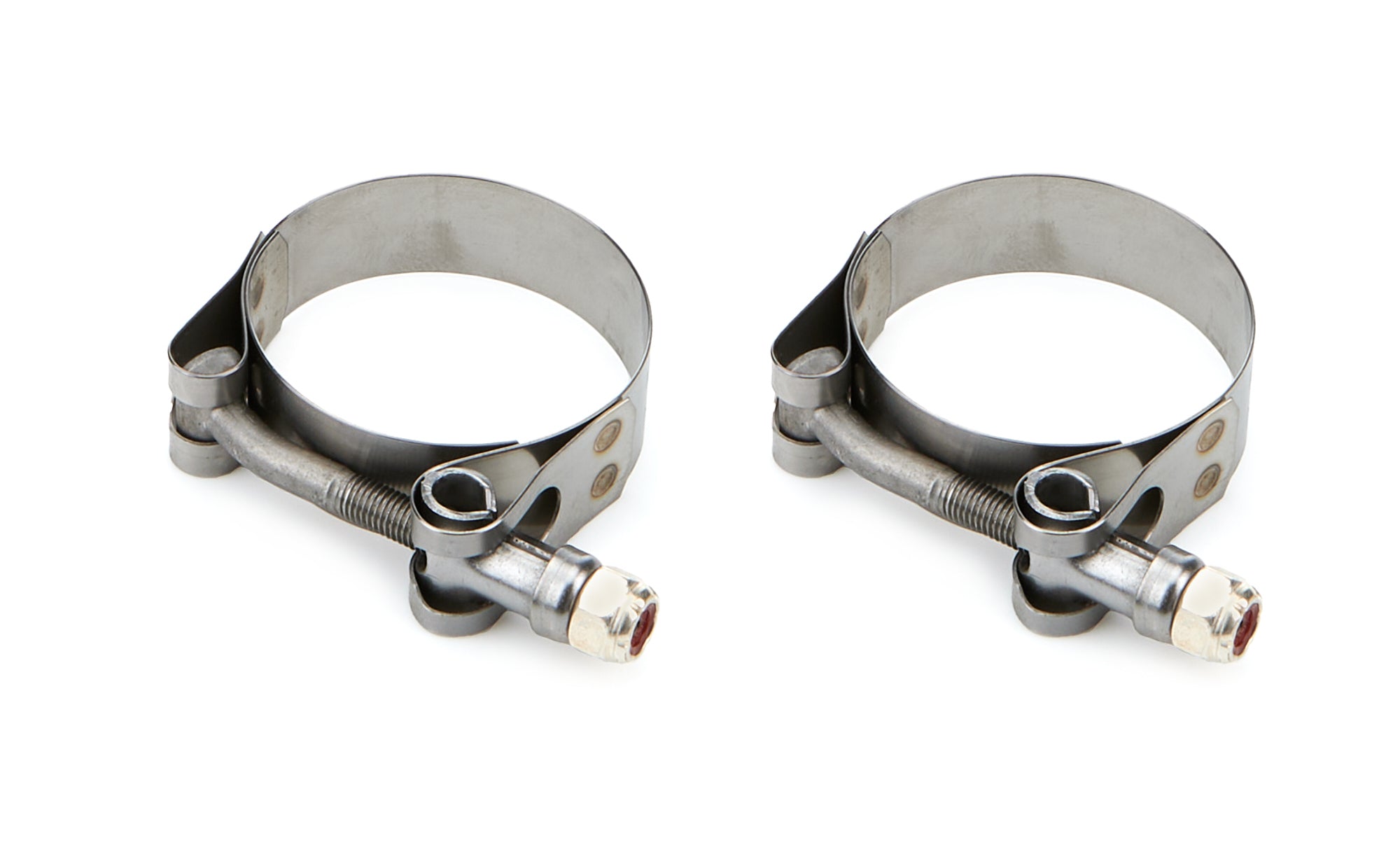 Drag Race Solutions Stainless Collector Tether Clamp - 0.75 in Wide - 1.88 to 2.19 in Range (Pair) 2000