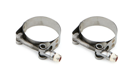 Drag Race Solutions Stainless Collector Tether Clamp - 0.75 in Wide - 1.88 to 2.19 in Range (Pair) 2000