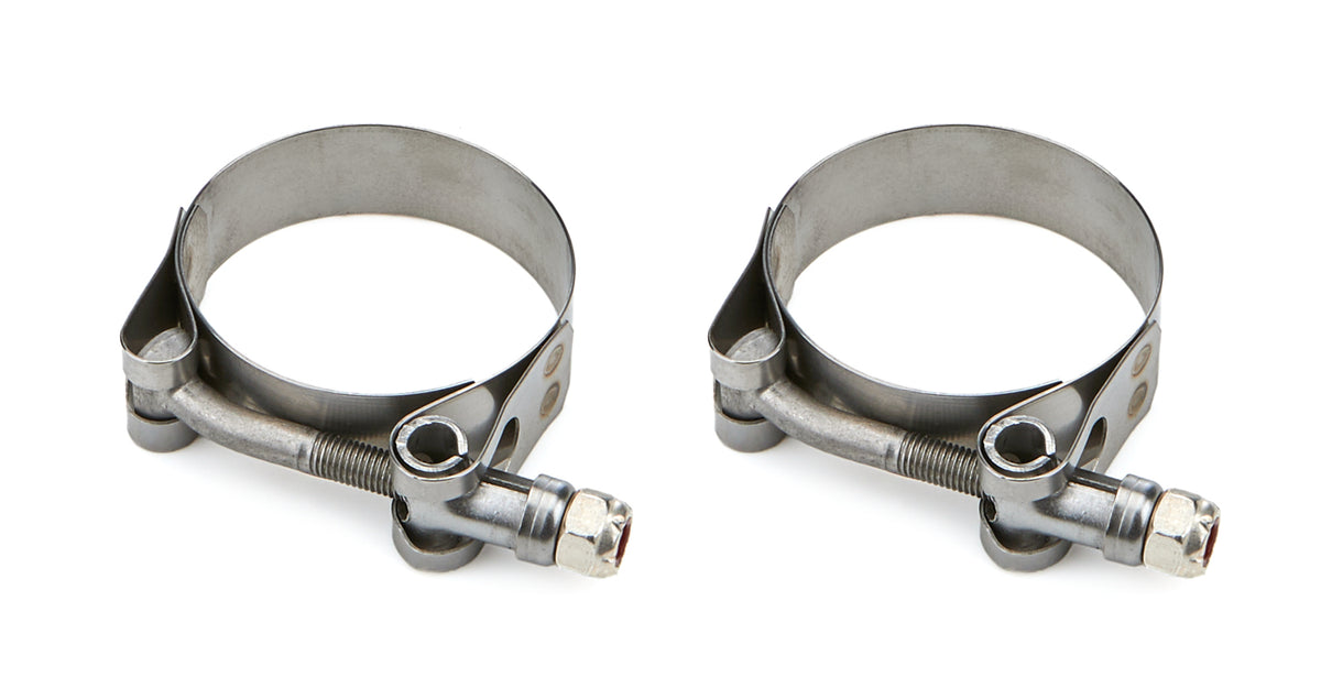 Drag Race Solutions Stainless Collector Tether Clamp - 0.75 in Wide - 1.88 to 2.19 in Range (Pair) 2125