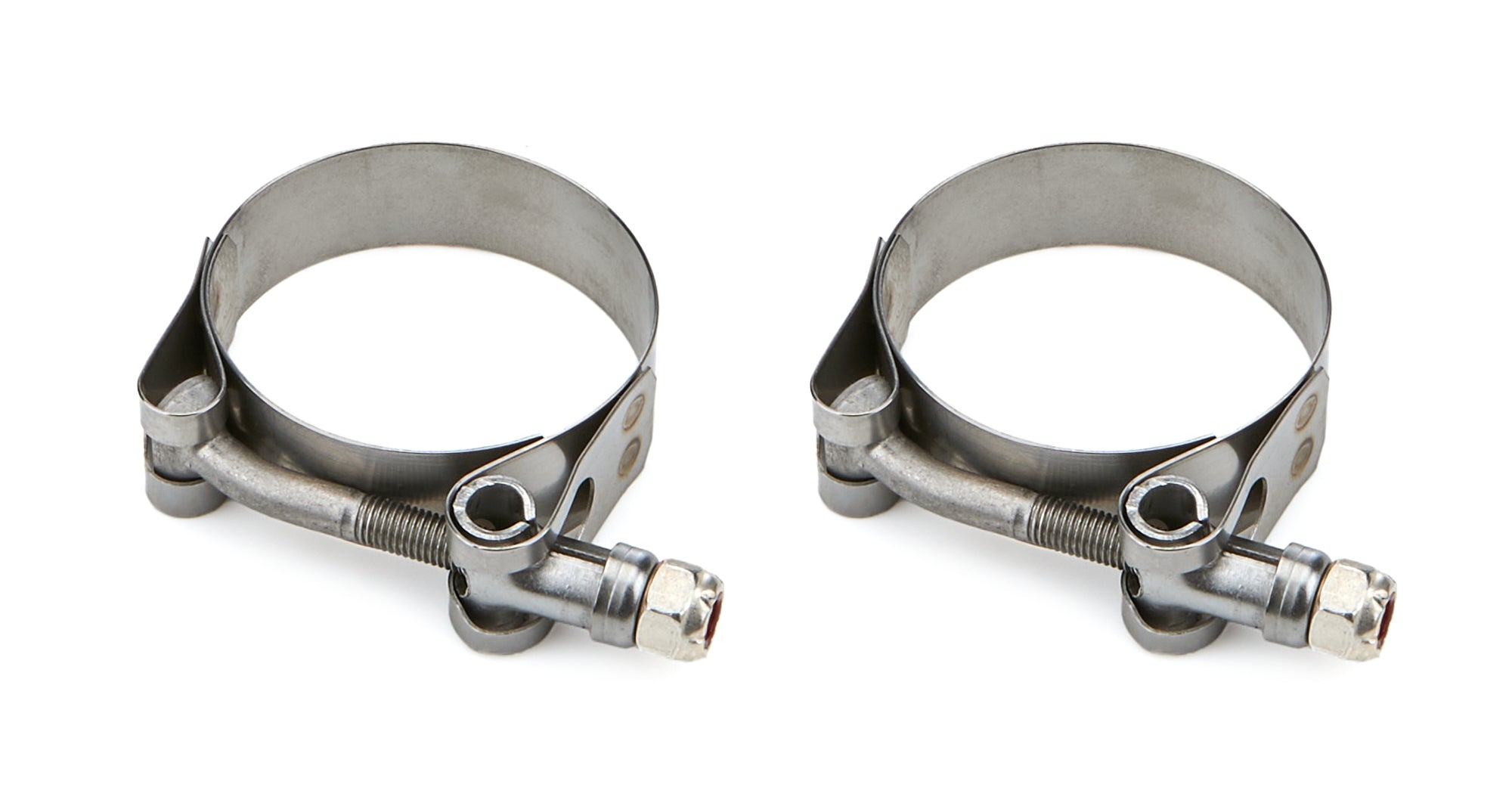 Drag Race Solutions Stainless Collector Tether Clamp - 0.75 in Wide - 1.88 to 2.19 in Range (Pair) 2125