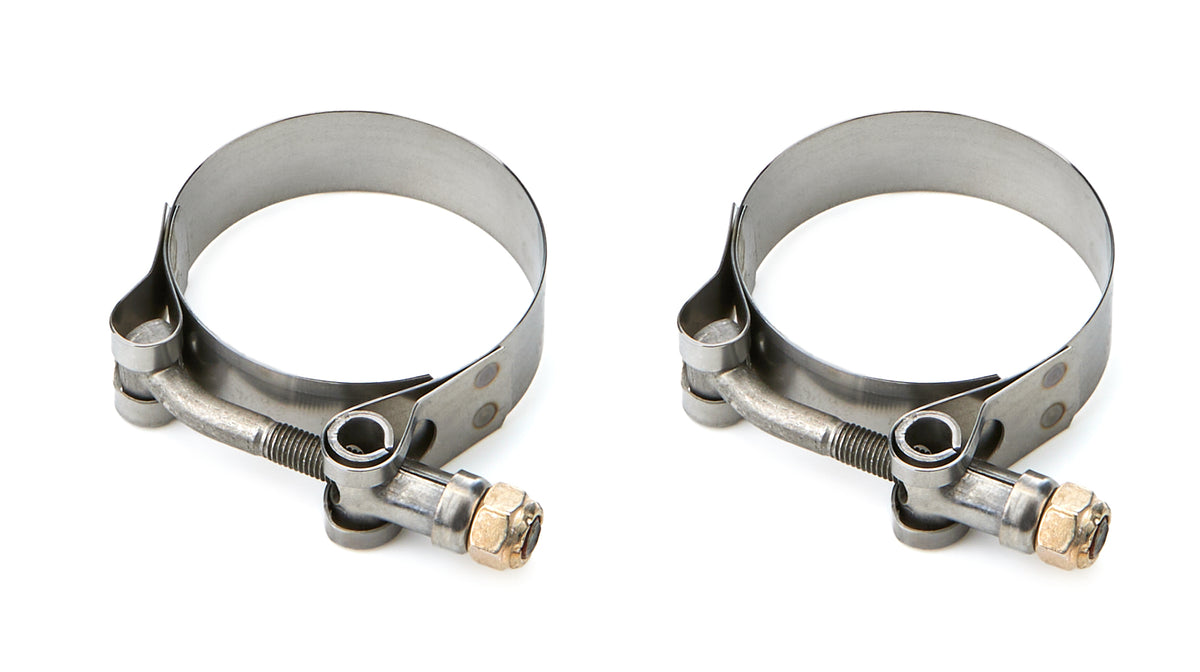 Drag Race Solutions Stainless Collector Tether Clamp - 0.75 in Wide - 2.13 to 2.44 in Range (Pair)