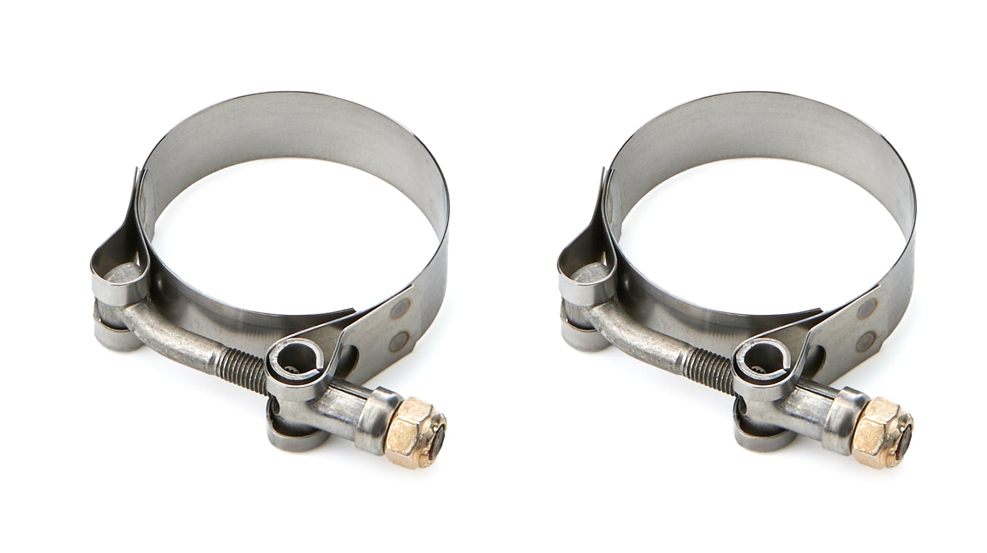 Drag Race Solutions Stainless Collector Tether Clamp - 0.75 in Wide - 2.13 to 2.44 in Range (Pair)
