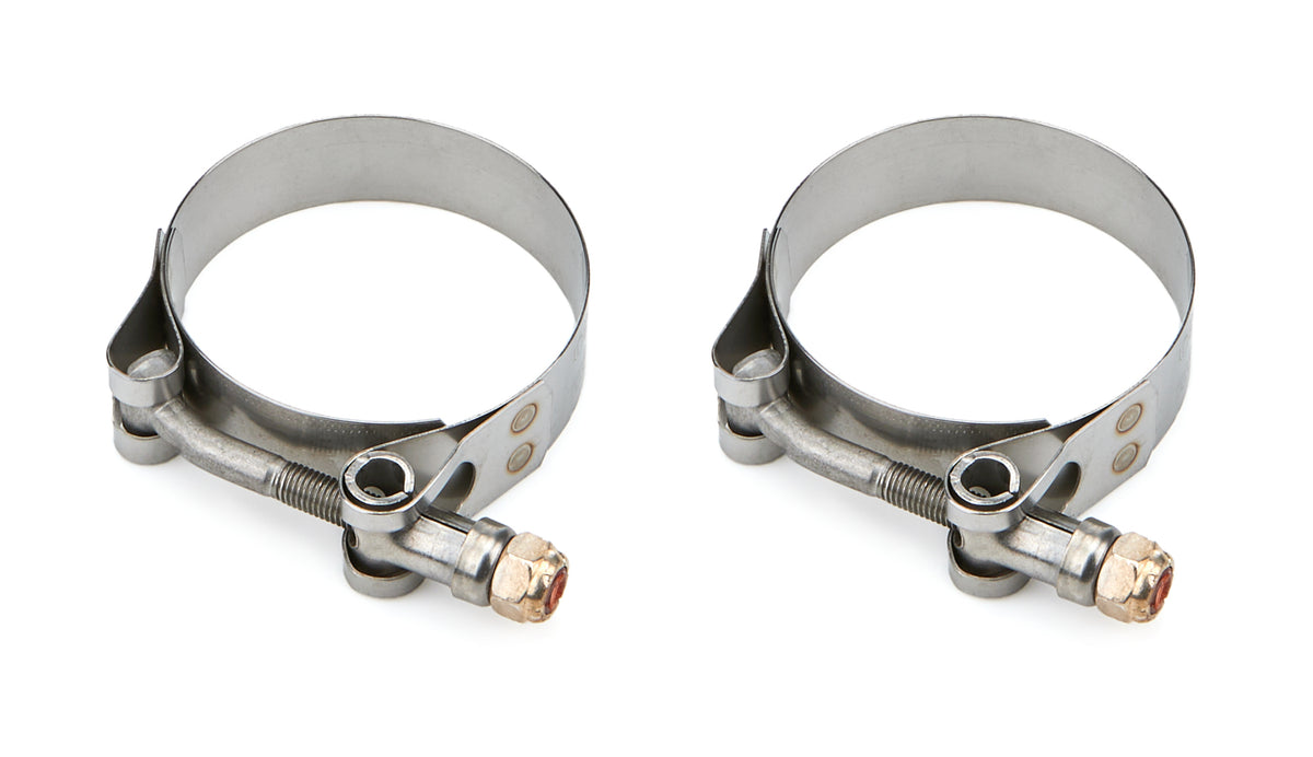Drag Race Solutions Stainless Collector Tether Clamp - 0.75 in Wide - 2.25 to 2.56 in Range (Pair)