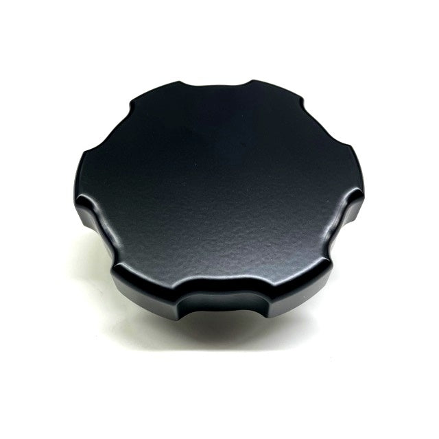 Drag Race Solutions Billet Radiator Cap - 18 PSI - Round - Notch Grip - Black