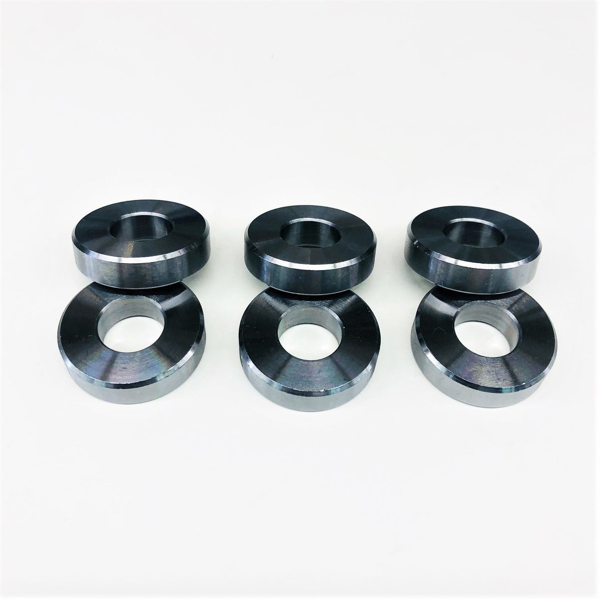 Drag Race Solutions Torque Converter Spacers - 1 in OD - 7/16 in ID - 0.250 in Thick (Set of 6)