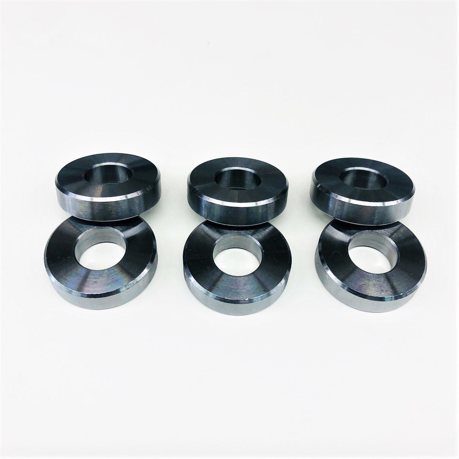 Drag Race Solutions Torque Converter Spacers - 1 in OD - 7/16 in ID - 0.250 in Thick (Set of 6)