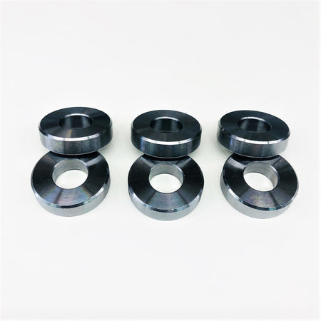 Drag Race Solutions Torque Converter Spacers - 1 in OD - 7/16 in ID - 0.250 in Thick (Set of 6)