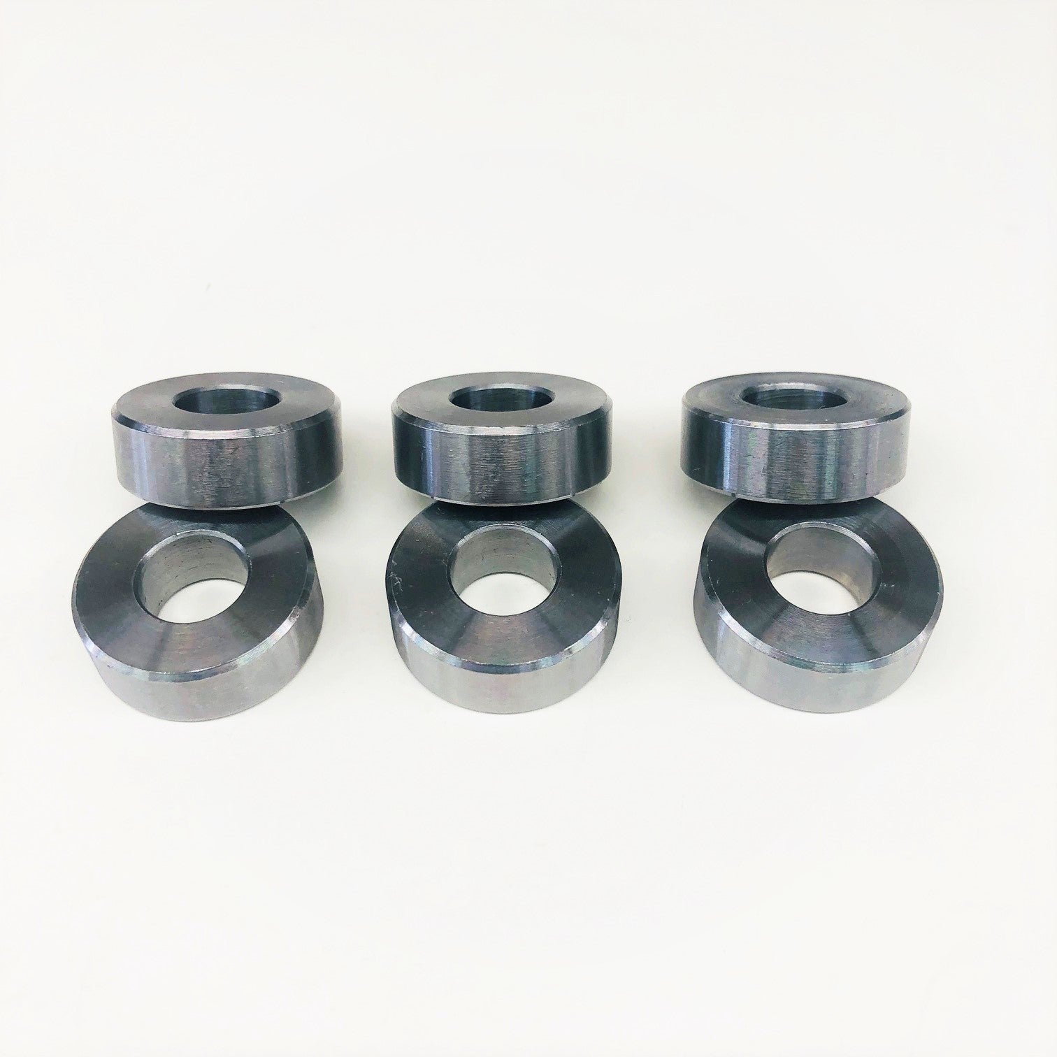 Drag Race Solutions Torque Converter Spacers - 1 in OD - 7/16 in ID - 0.350 in Thick (Set of 6)