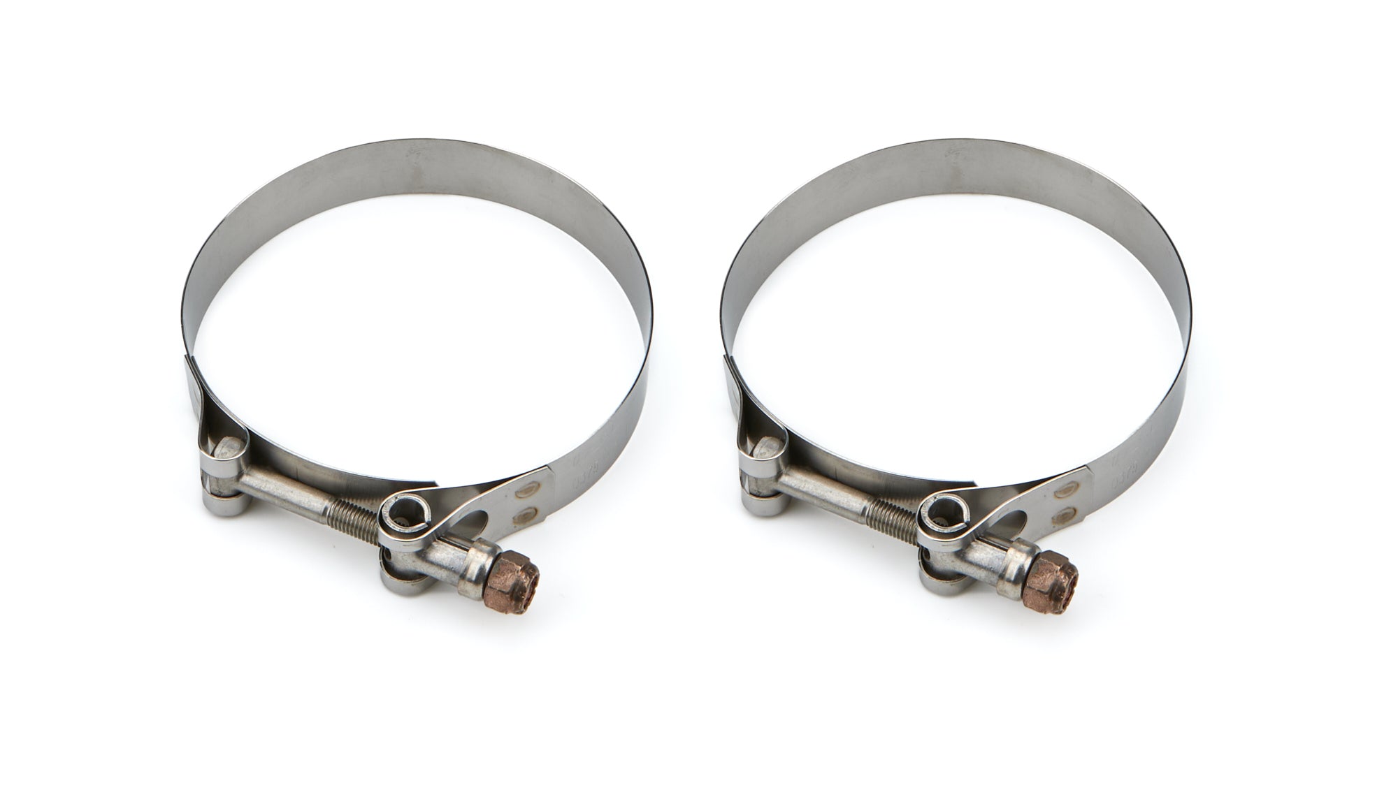 Drag Race Solutions Stainless Collector Tether Clamp - 0.75 in Wide - 3.75 to 4.06 in Range (Pair)