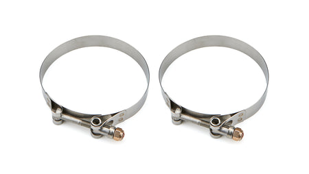 Drag Race Solutions Stainless Collector Tether Clamp - 0.75 in Wide - 4.25 to 4.56 in Range (Pair)