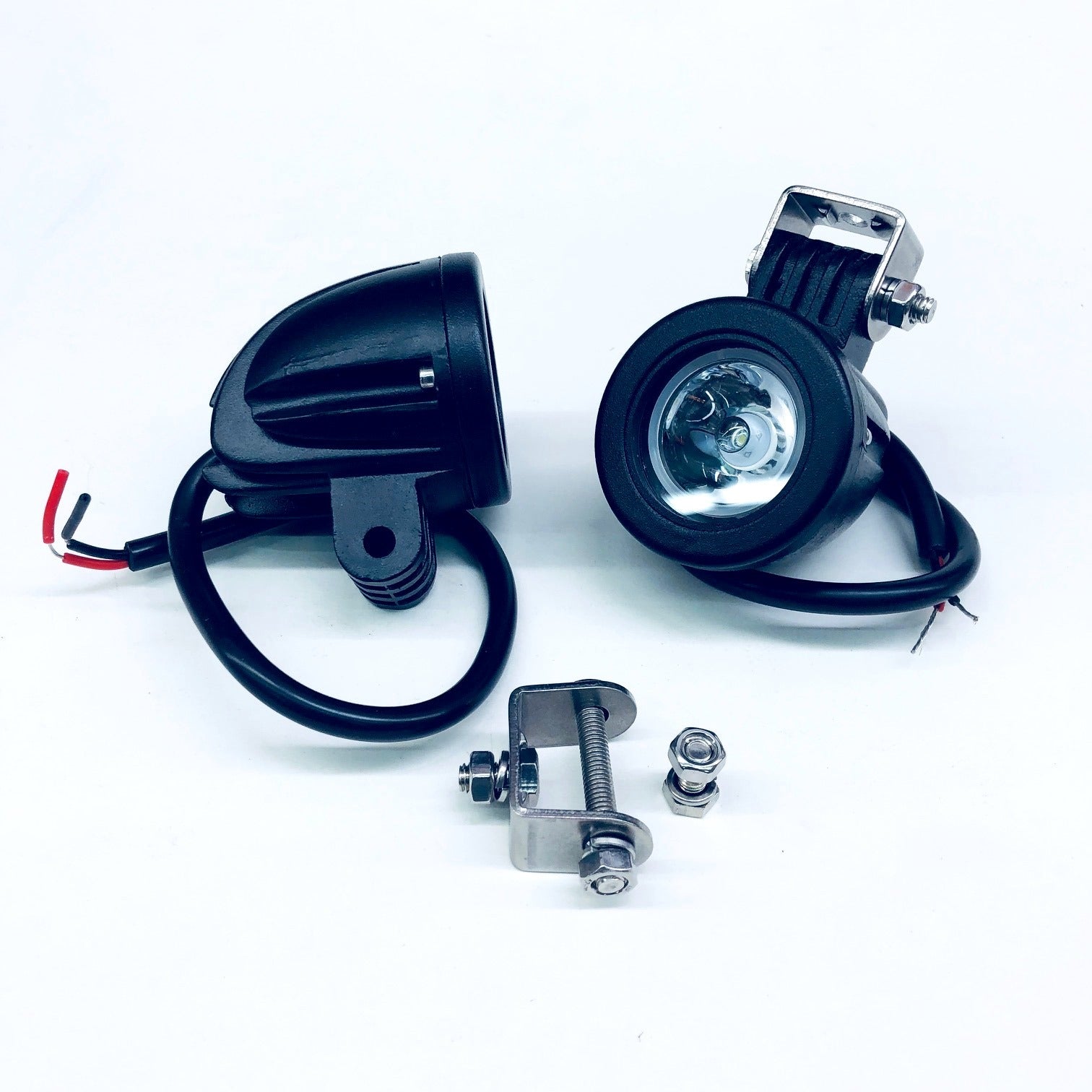 Drag Race Solutions Dragster LED Headlight - 2 in OD - Black (Pair)