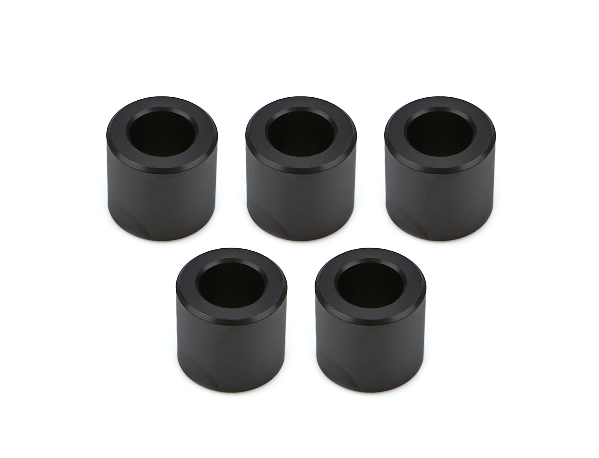 Drag Race Solutions Billet Aluminum Flat Lug Nut Spacer - 0.700 in ID - 1.200 in OD - 1.125 in Thick - Black (Set of 5)
