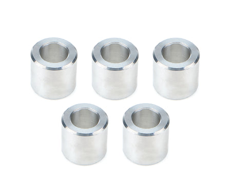 Drag Race Solutions Billet Aluminum Flat Lug Nut Spacer - 0.700 in ID - 1.200 in OD - 1.125 in Thick - Polished (Set of 5)