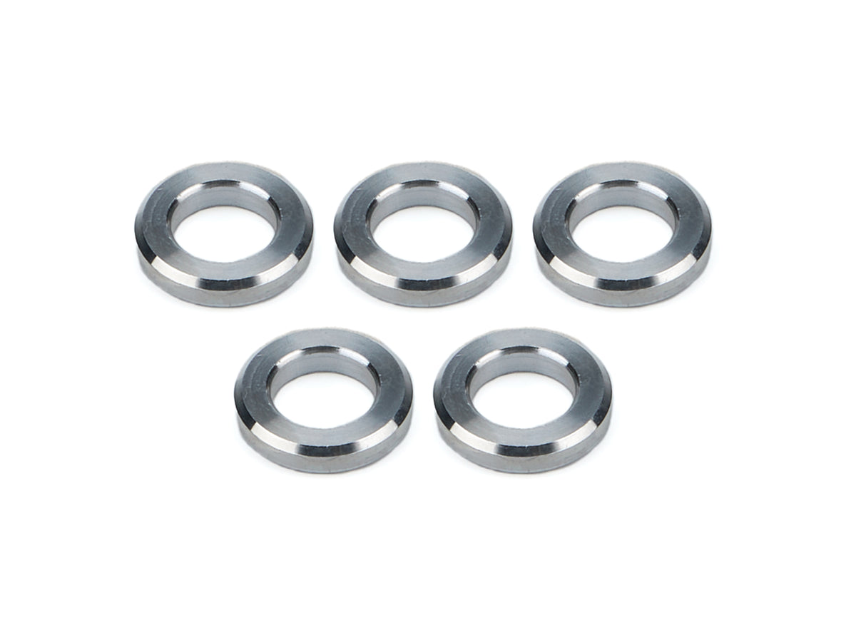 Drag Race Solutions Billet Aluminum Flat Lug Nut Spacer - 0.700 in ID - 1.200 in OD - 0.250 in Thick - Polished (Set of 5)