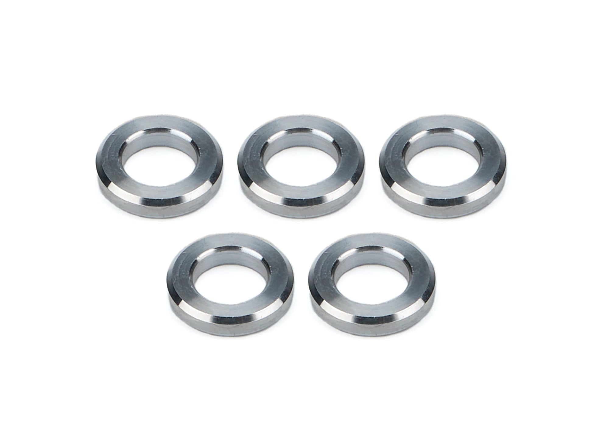 Drag Race Solutions Billet Aluminum Flat Lug Nut Spacer - 0.700 in ID - 1.200 in OD - 0.250 in Thick - Polished (Set of 5)