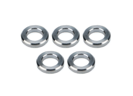 Drag Race Solutions Billet Aluminum Flat Lug Nut Spacer - 0.700 in ID - 1.200 in OD - 0.250 in Thick - Polished (Set of 5)