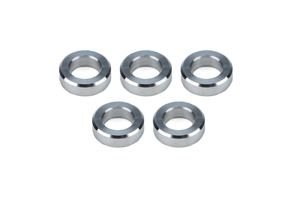 Drag Race Solutions Billet Aluminum Flat Lug Nut Spacer - 0.700 in ID - 1.200 in OD - 0.375 in Thick - Polished (Set of 5)